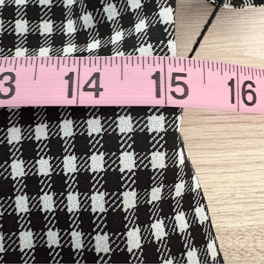 Calvin Klein Black Gingham Check Sleeveless Fit & Flare Dress - Picture 15 of 15